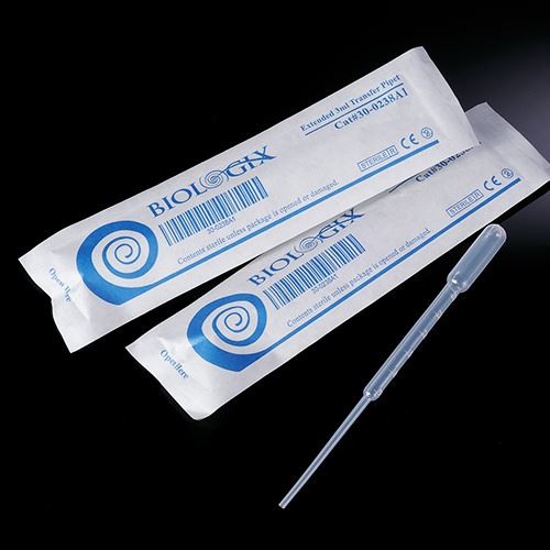 Pipetes de transferència de 3 ml Pipetes Pasteur de 183 mm Bombetes de goma embolicades individualment
