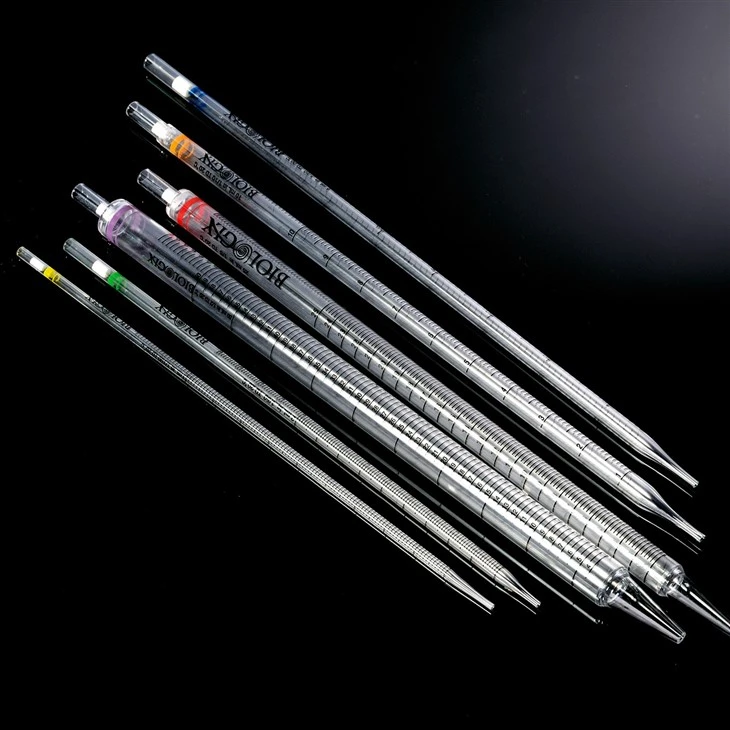 Pipetes serològiques de poliestirè d'un sol ús, estèrils de 5 ml-50ml