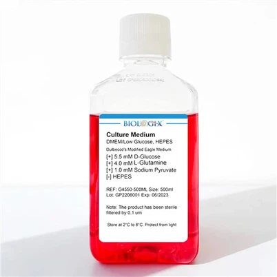 Cultiu cel·lular DMEM Mitja/Baixa Glucosa, 500 ML