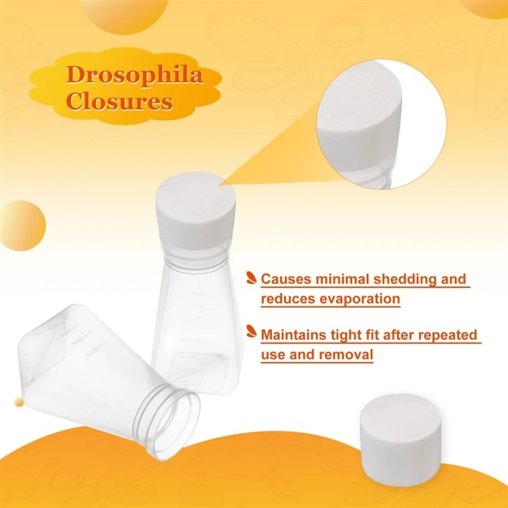 Laboratory Drosophila Vial Plugs for Drosophila Vials and Bottles